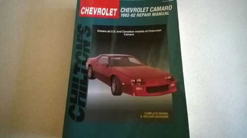 Chevrolet camaro 1982-1992 chiltons repair manual