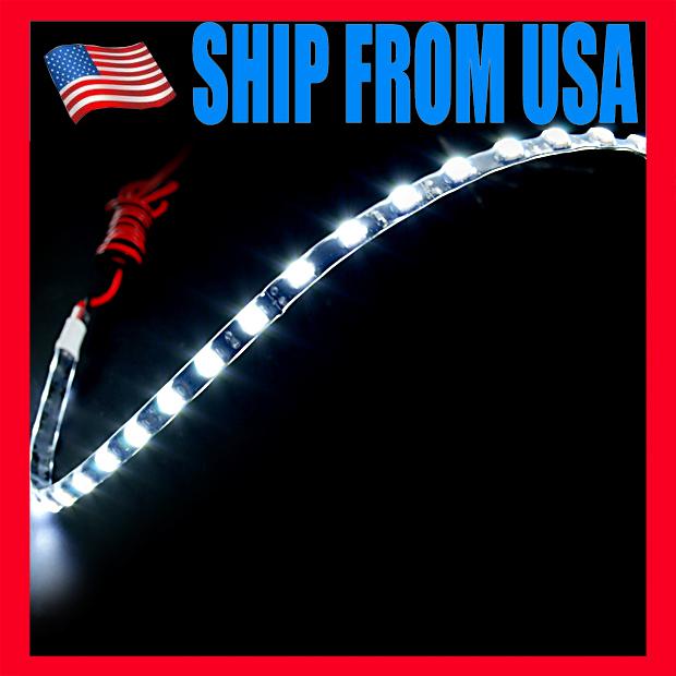 Us 2x 24" white 60 smd led shine light strips for head light taillight decor new