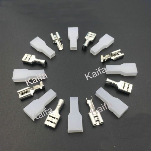 100pcs 6.3 car horn terminal with hard sheath tinned copper terminal lug inserts