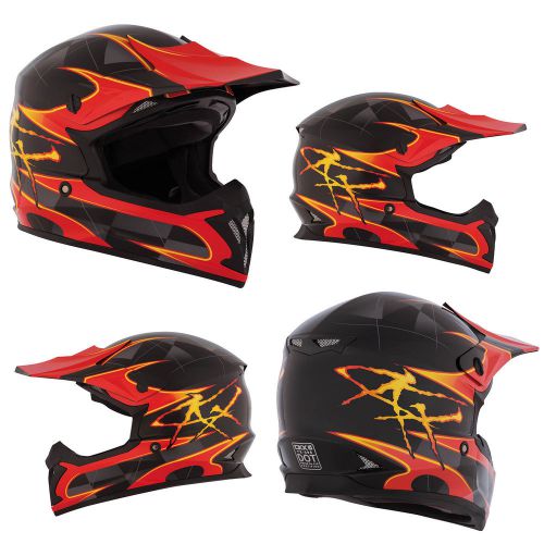 Mx helmet ckx tx-696 monster red/black xsmall motocross off road dirt bike