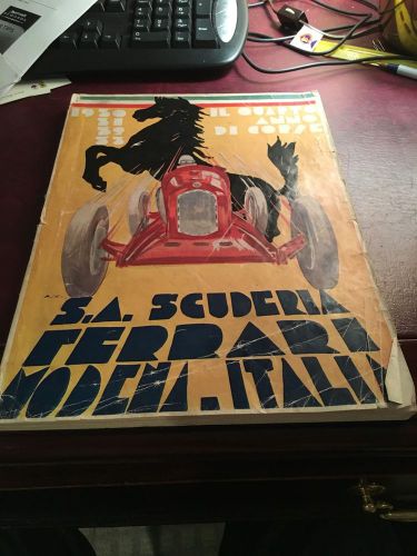 Super rare original ferrari - scuderia ferrari quattro ann 1934 yearbook