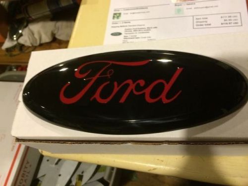 2004-2014 ford f150 black &amp; red tailgate or grille emblem ford oval 9 inch 3d