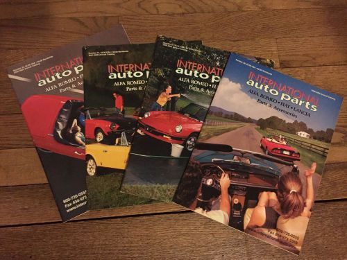 Lot of (4) international auto parts fiat alfa romeo lancia catalogs