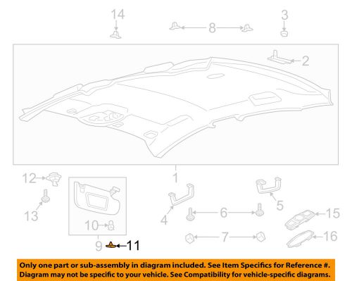 Ford oem interior-roof-sunvisor cap ds7z4273aa