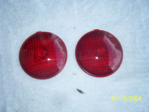 Gm guide bus 4104   nos glass  d 68 red bus light lens 4 1/4 &#039;&#039;