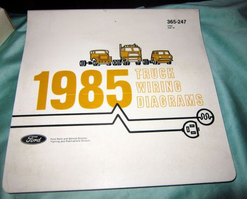 1985 ford truck electrical wiring diagrams schematics mechanic book factory oem