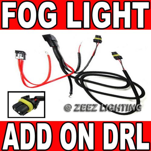 9006/h10 relay harness kit led hid drl lamp add-on daytime running fog light #1