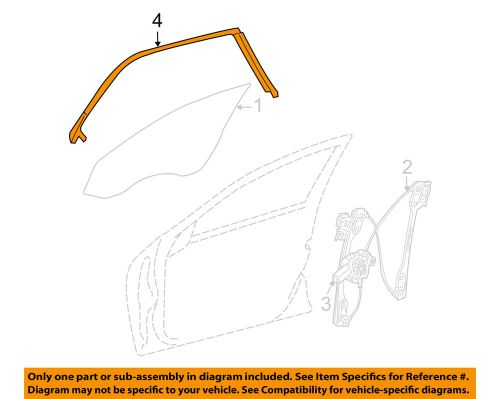 Dodge chrysler oem 08-15 challenger door-run weather strip right 4575890ag