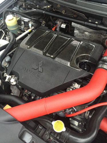 Custom evo x carbon fiber engine cover