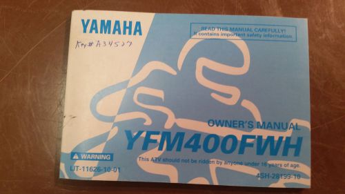 95/96 yamaha yfm 400 owners manual