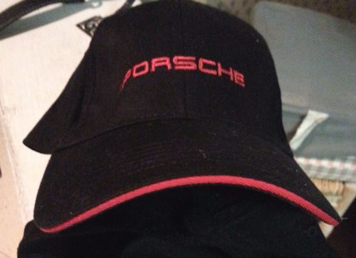 Porsche baseball golf cap hat black one size fits all