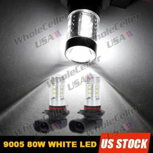 1 pair led daytime running lamp bulb 9005 hb3 h10 seoul 80w replace halogen