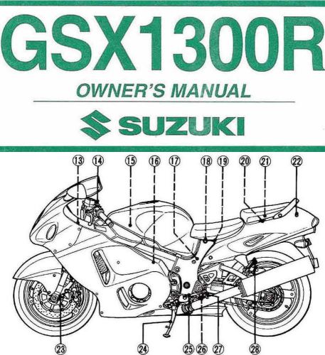 2004 suzuki gsx1300r hayabusa motorcycle owners manual -gsx 1300 r-gsx1300