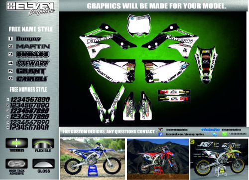 Kawasaki kxf250 kxf450 kx125 2003-2016 2015 2014 2013 2012 2011graphic kit tomac