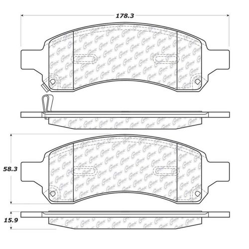 Stoptech 105.11691 disc brake pad fits 07-11 acadia enclave outlook traverse