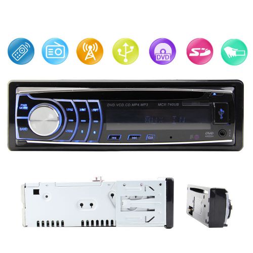 Car stereo audio single 1 din in-dash fm aux input receiver sd mmc usb mp3 radio