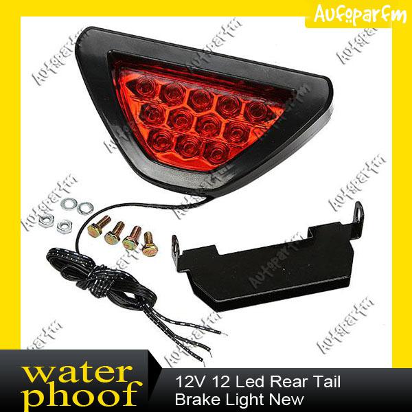 New 12 led 12v 3rd red car tail light rear lamp brake stop light lamp f1 style