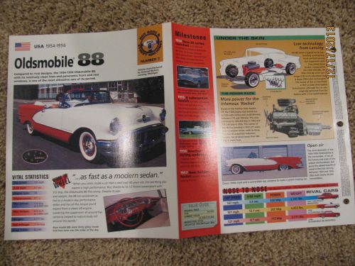 ★★ oldsmobile 88 holiday hardtop - collector brochure specs info 1954/1955/1956