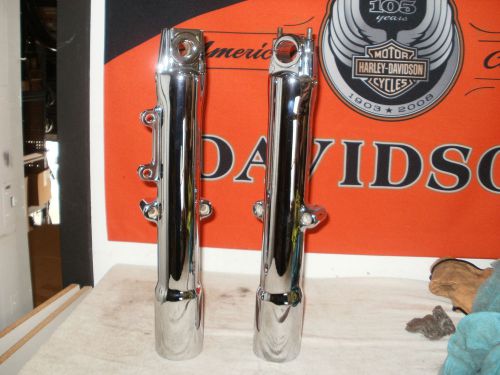 Harley davidson fl softail chrome fork sliders, single disc, nr