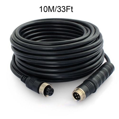 10m extension video&amp;power cable with 4pin connectors for car camera/monitor use