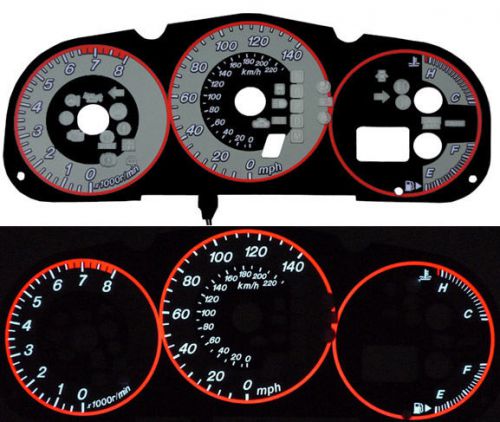 Silver face red 04-06 mazda3 mazda 3 glow gauge for factory black face new