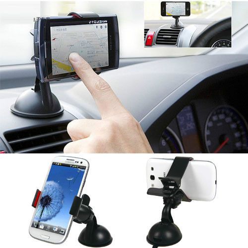 Black universal 360 car mount holder windshield bracket for gps mobile phone pda