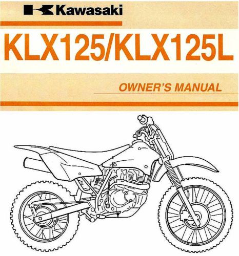 2002 kawasaki klx125 &amp; klx125l motorcycle owners manual -klx 125 l-kawasaki