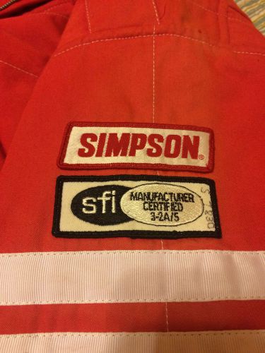 Simpson classic multi-layer nomex racing suit - med / large - red - sfi 3.2a/5