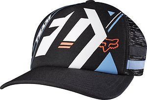 Fox racing divizion 2015 womens trucker hat black/white/blue os