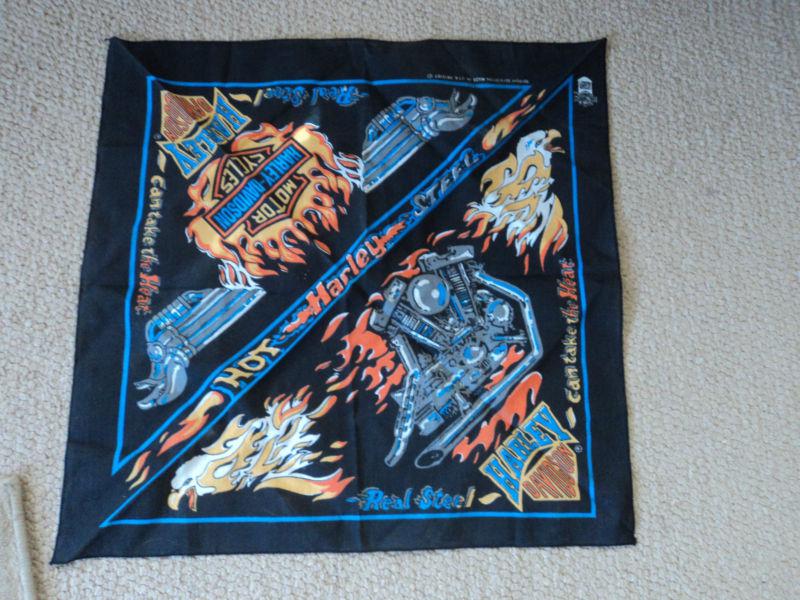 Harley davidson bandana flames real steel can take the heat