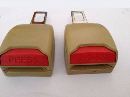 2 x beige seat belt buckle extension safety eliminator alarm stopper for hyundai