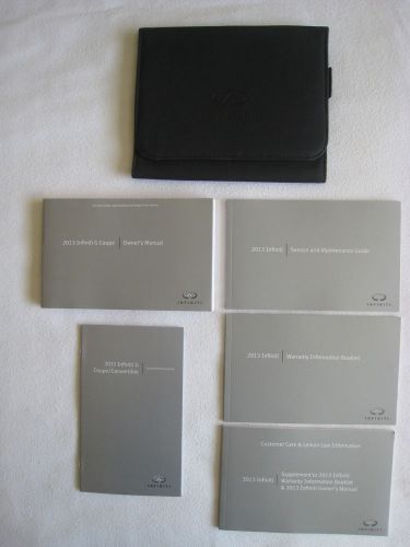 2013 infiniti g37 coupe oem owner&#039;s owners manual w/case (q)