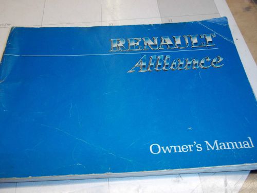 1984 renault alliance owner&#039;s manual