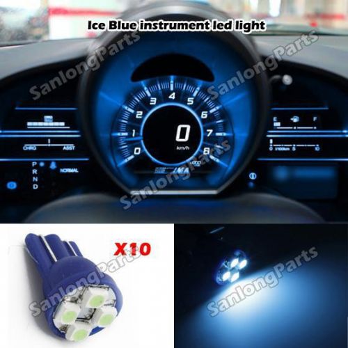 10x ice blue t10 6-smd led wedge gauge cluster instrument speedo light bulbs