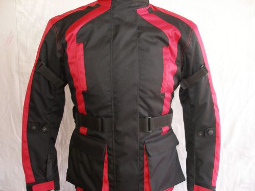 New motorcycle cordura jacket men  waterproof red/black