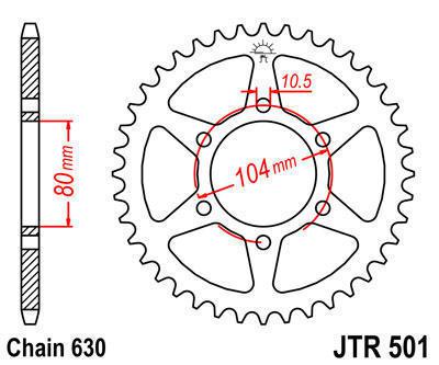 Jt sprocket rear 33t steel fits kawasaki gpz750 (z750 l3-l4 sport) 1982-1987