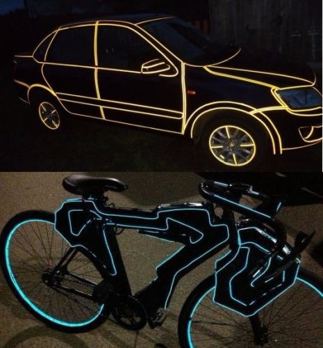 Reflective tape on the car shining ribbon on a motorcycle or bicycle, for beauty