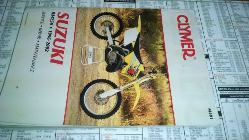 Clymer suzuki rm250 service repair manual 1996-2002