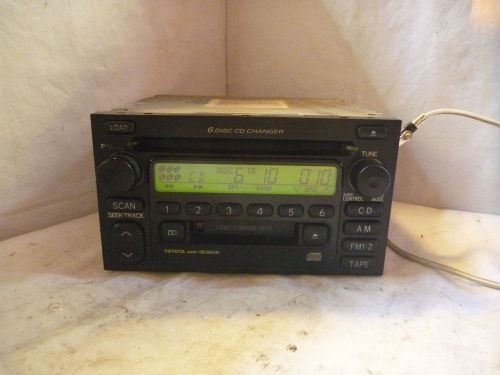 00-03 toyota sienna tundra 4-runner radio 6 cd cassette 86120-0c040 a56811 b805