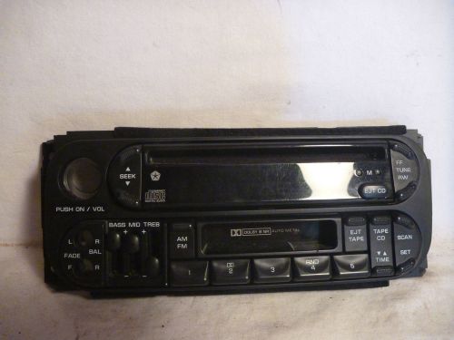 02-06 chrysler dodge jeep cd cassette radio face plate p04858540ac px544