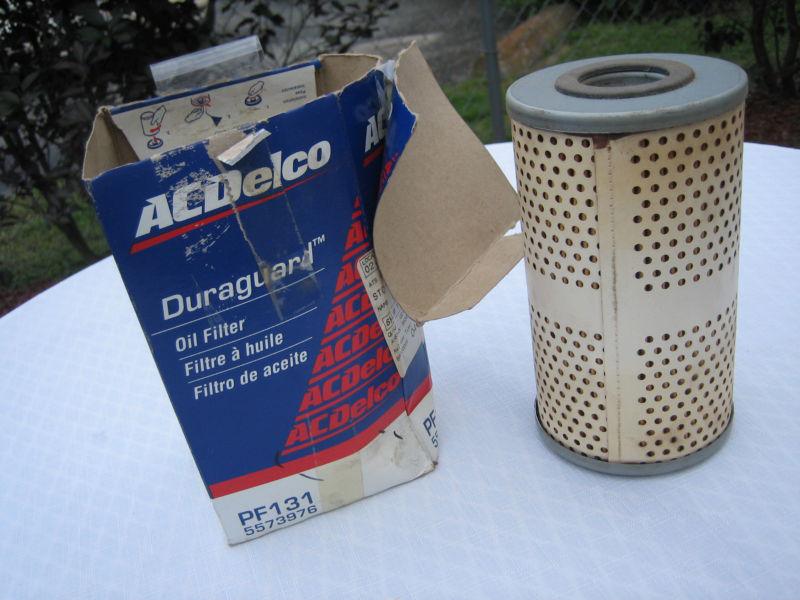 Ac delco pf131 duraguard oil filter nib 5573976 vintage chevy, corvette!