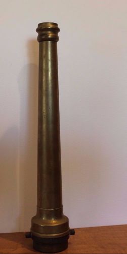 Vintage brass fire hose nozzle    antique fire department 20&#034;