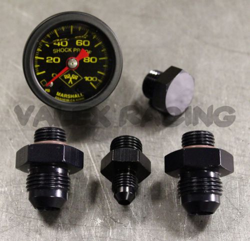 -8 an adapter fittings and fuel pressure gauge for 6 an fuel pressure regulators