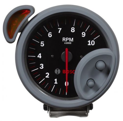 Bosch 5&#034; sport st tachometer 0-10,000 rpm black face brushed bezel fst7900