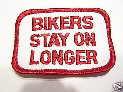 #0547 motorcycle vest patch bikers stay on longer