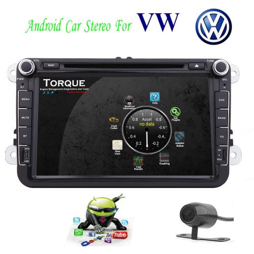 8&#034; 1080p hd car dvd player android quad-core stereo gps fm radio for vw leon eos