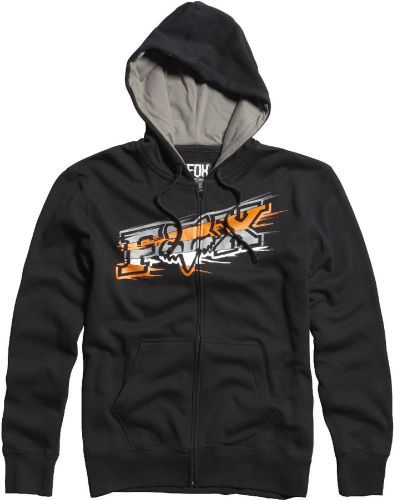 Fox racing sharpstreak zip front fleece hoody black all sizes sweatshirt hoodie