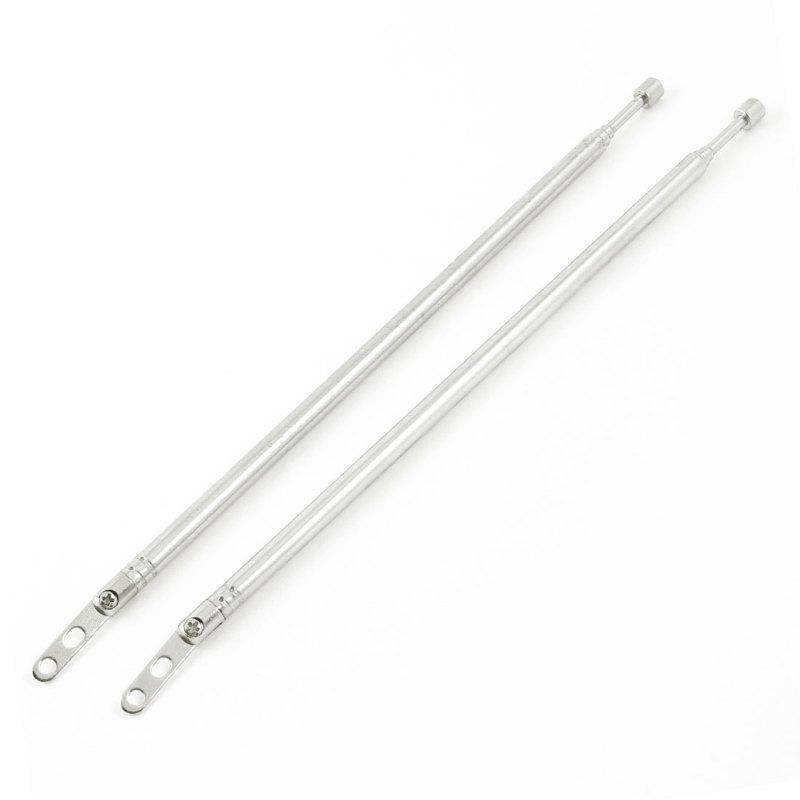 24.2" long tv radio 4 sections rod telescopic antenna aerial for auto car 2pcs