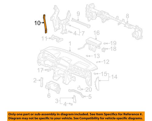 Honda oem 03-08 pilot instrument panel dash-column support 61313s3va00zz