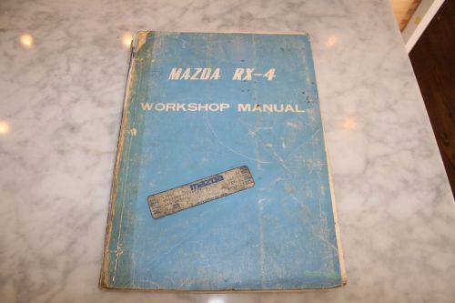 1974 mazda factory rx-4 work shop repair manual updated rx-3 rx-7 rx-8 rotory